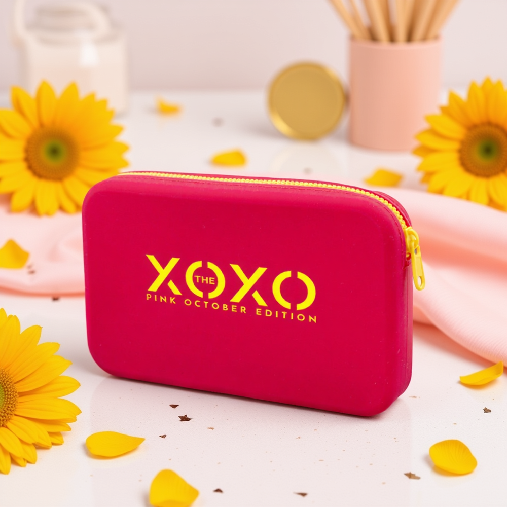 Nepremokavá silikónová taštička TheXOXO Ružový október – Limitovaná edícia