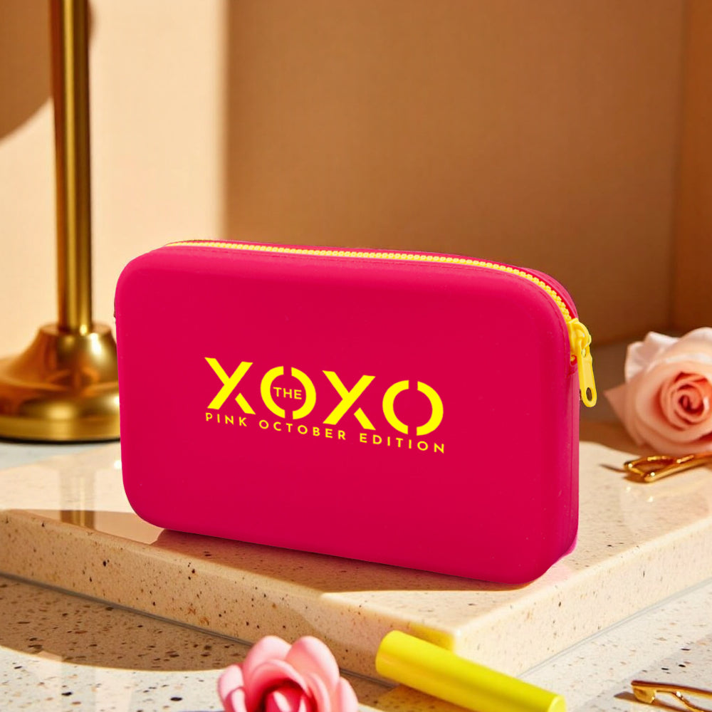 Nepremokavá silikónová taštička TheXOXO Ružový október – Limitovaná edícia