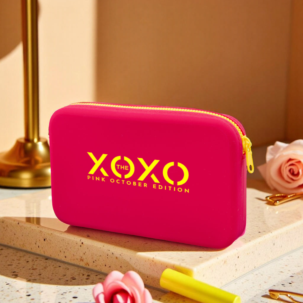 Nepremokavá silikónová taštička TheXOXO Ružový október – Limitovaná edícia