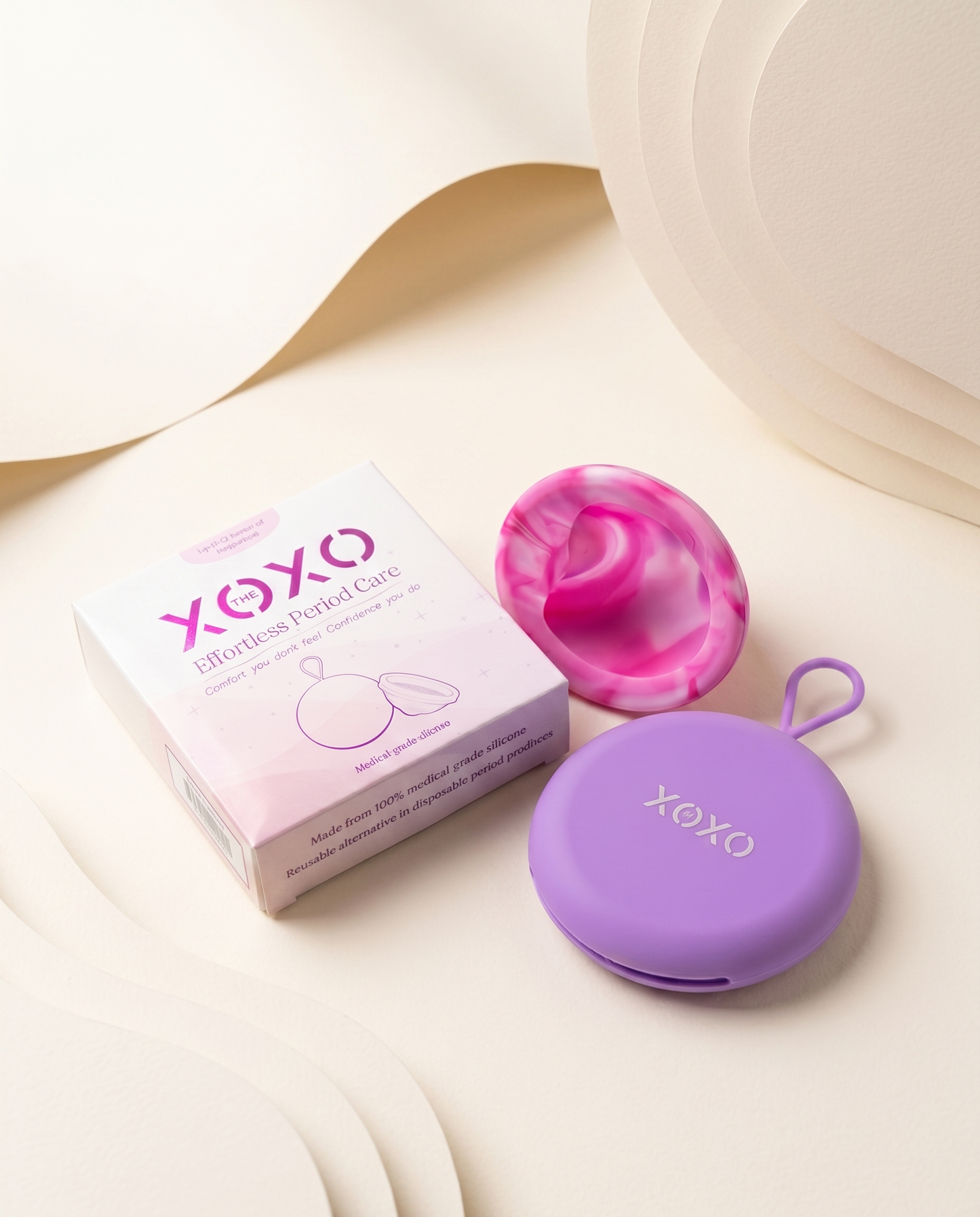 TheXOXO Active™ menštruačný disk s úložným puzdrom